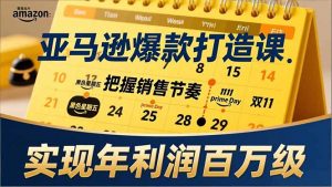 亚马逊爆款打造课,大促节点、全年规划、淡旺季打法,把握销售节奏,实现年利润百万级-柯南聊项目