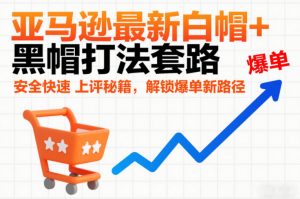 亚马逊最新白帽+黑帽打法套路,安全快速上评秘籍,解锁爆单新路径-柯南聊项目