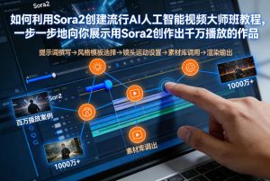 如何利用Sora2创建流行AI人工智能视频大师班,一步一步地向你展示用Sora2创作出千万播放的作品-柯南聊项目