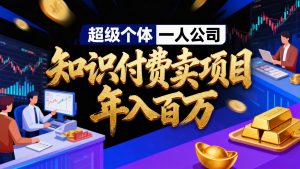 2026年“超级个体一人公司”私域卖项目年入百万，个人IP-精准引流-项目包装-转化成交-柯南聊项目