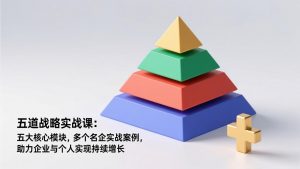 五道战略实战课:五大核心模块,多个名企实战案例,助力企业与个人实现持续增长-柯南聊项目