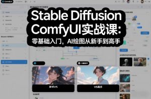 Stable Diffusion ComfyUI实战课:零基础入门,AI绘图从新手到高手-柯南聊项目