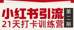 小红书引流21天打卡训练营第二期，助你快速打通小红书私域引流打粉-柯南聊项目
