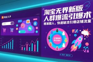 淘宝无界新版人群爆流引爆术，精准圈人，快速破流引爆店铺流量-柯南聊项目