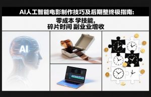 AI人工智能电影制作技巧及后期完整终极指南：零成本学技能，碎片时间副业增收-柯南聊项目