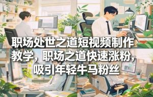 职场处世之道短视频制作教学，职场之道快速涨粉，吸引年轻牛马粉丝-柯南聊项目