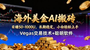 【海外美金AI搬砖】Vegas交易技术+聪明软件，日赚50-1000U，长期稳定，小白轻松上手。-柯南聊项目