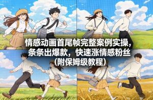情感动画首尾帧完整案例实操，条条出爆款，快速涨情感粉丝(附保姆级教程)-柯南聊项目
