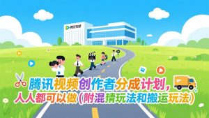 腾讯视频创作者分成计划，人人都可以做(附混剪玩法和搬运玩法-柯南聊项目