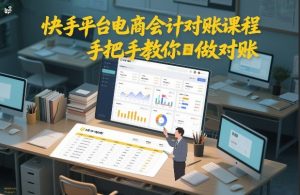 快手平台电商会计对账课程，手把手教你做对账-柯南聊项目