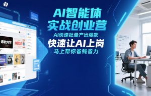 AI智能体实战创业营12月23-25号线下课，AI快速批量产出爆款，快速让AI上岗，马上帮你省钱省力-柯南聊项目