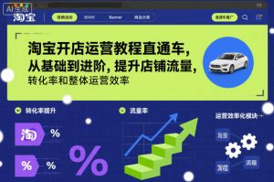 淘宝开店运营教程直通车,从基础到进阶,提升店铺流量,转化率和整体运营效率(更新26年1月)-柯南聊项目