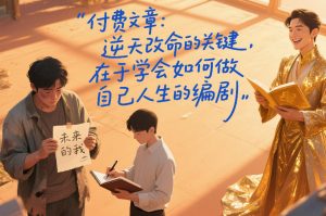 付费文章：逆天改命的关键，在于学会如何做自己人生的编剧-柯南聊项目