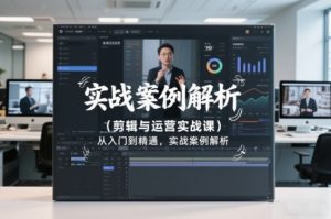 剪辑与运营实战课，从入门到精通，实战案例解析(更新2026)-柯南聊项目