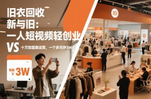 旧衣回收“新”与“旧”:一人短视频轻创业,VS十万加盟重运营,一个多月挣3W【揭秘】-柯南聊项目