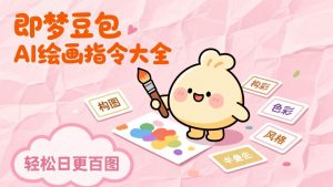即梦豆包AI绘画指令大全：海量关键词库一键复制，出图效率提升10倍，轻松日更百图-柯南聊项目
