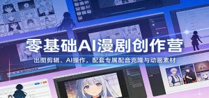 零基础AI漫剧创作营：出图剪辑、AI操作，配套专属配音克隆与动画素材-柯南聊项目