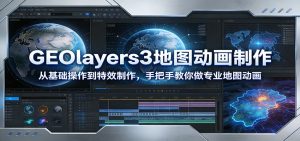 GEOlayers3地图动画制作：从基础操作到特效制作，手把手教你做专业地图动画-柯南聊项目