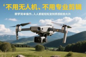 不用无人机、不用专业剪辑，即梦简单操作，人人都能轻松复刻质感航拍大片-柯南聊项目