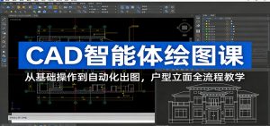 CAD智能体绘图课:从基础操作到自动化出图,户型立面全流程教学-柯南聊项目