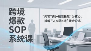 跨境爆款SOP系统课，“内容飞轮+精准投放”为核心，拆解“人×货×场”黄金公式-柯南聊项目