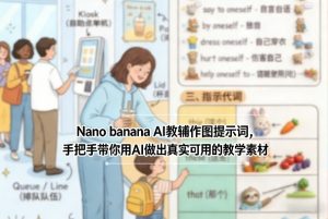 Nano banana AI教辅作图提示词，手把手带你用AI做出真实可用的教学素材-柯南聊项目
