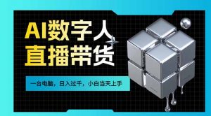 AI数字人直播带货风口已来，一台电脑在家日入过千，小白当天上手的赚钱技能-柯南聊项目