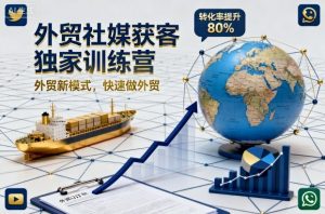 外贸社媒获客独家训练营，外贸新模式，快速做外贸(更新26年2月)-柯南聊项目