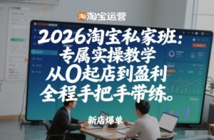 2026淘宝私家班:专属实操教学,从0起店到盈利,全程手把手带练(更新26年2月)-柯南聊项目