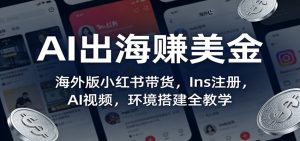 AI出海赚美金：海外版小红书带货，Ins注册，AI视频，环境搭建全教学-柯南聊项目