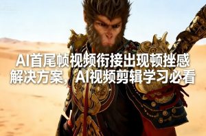 AI首尾帧视频衔接出现顿挫感解决方案,AI视频剪辑学习必看-柯南聊项目