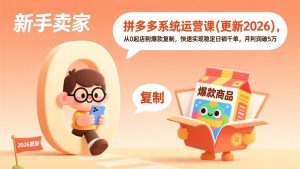 拼多多系统运营课(更新2026-柯南聊项目