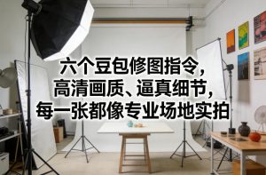 六个豆包修图指令，高清画质、逼真细节，每一张都像专业场地实拍-柯南聊项目