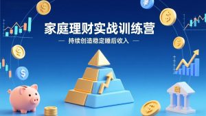 家庭理财实战训练营：从0到1建体系，三阶进阶层层递进，助你持续创造稳定睡后收入-柯南聊项目