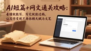 AI短篇+网文通关攻略：看懂就能写、写完就能过稿，让写作变现不再依赖天赋与文笔-柯南聊项目