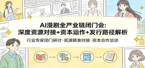 AI漫剧全产业链闭门会：深度资源对接+资本运作+发行路径解析-柯南聊项目