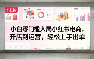 小白零门槛入局小红书电商，开店到运营，轻松上手出单-柯南聊项目