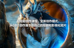 AI短剧创作课程，全新创作模式，从0到1创作属于你自己的短剧和影视化短片-柯南聊项目