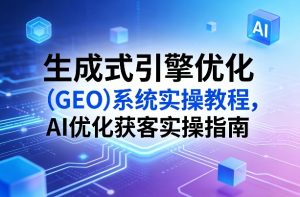 生成式引擎优化(GEO)系统实操教程,AI优化获客实操指南-柯南聊项目