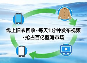 线上旧衣回收项目，我们给你提供视频，每天花一分钟发布视频，抢占百亿蓝海市场【揭秘】-柯南聊项目