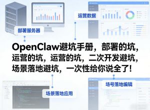 OpenClaw小龙虾避坑手册，部署的坑，运营的坑，二次开发避坑，场景落地避坑，一次性给你说全了！-柯南聊项目