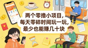 两个零撸小项目，每天零碎时间玩一玩，最少也能賺几十米【揭秘】-柯南聊项目