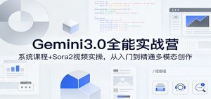 Gemini3.0实战系统课，Sora2视频实操，从入门到精通多模态创作-柯南聊项目