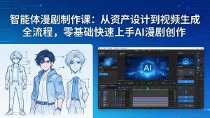 智能体漫剧制作课:从资产设计到视频生成全流程,零基础快速上手AI漫剧创作-柯南聊项目