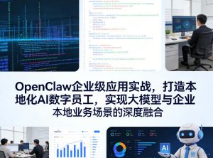 OpenClaw企业级应用实战,打造本地化AI数字员工,实现大模型与企业本地业务场景的深度融合-柯南聊项目