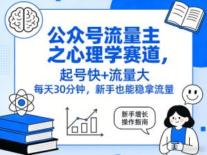 公众号流量主之心理学赛道,起号快+流量大,每天30分钟,新手也能稳拿流量!-柯南聊项目