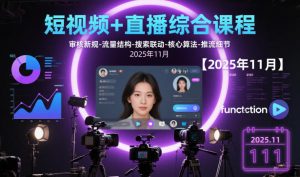 短视频+直播综合课程，审核新规-流量结构-搜索联动-核心算法-推流细节【更新3月25日】-柯南聊项目