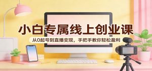 小白专属线上创业课:从0起号到直播变现,手把手教你轻松盈利-柯南聊项目