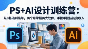 PS+AI设计训练营:从0基础到接单,两个月掌握两大软件,手把手把技能变收入-柯南聊项目