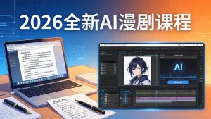 2026全新AI漫剧课程:覆盖创作全链路,教你写作分镜剪辑配音一站式打造漫剧作品-柯南聊项目